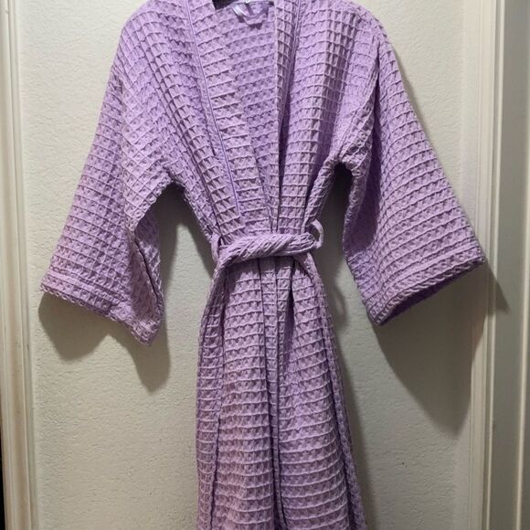 NORDSTROM Modern Waffle Robe In Purple Bloom - Picture 3 of 8